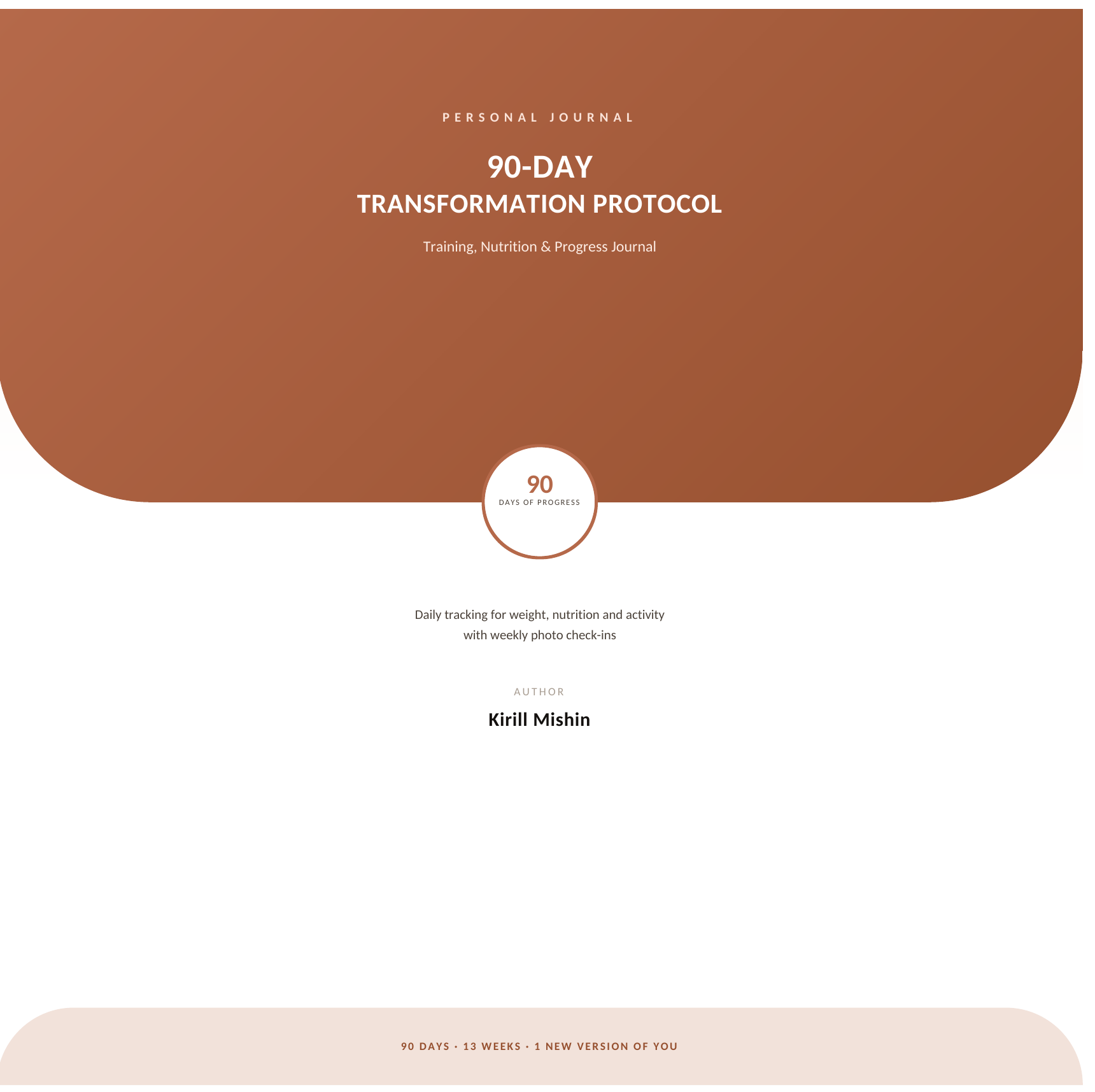 90-Day Transformation Protocol journal cover
